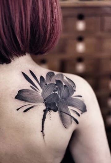 chinese flower tattoo